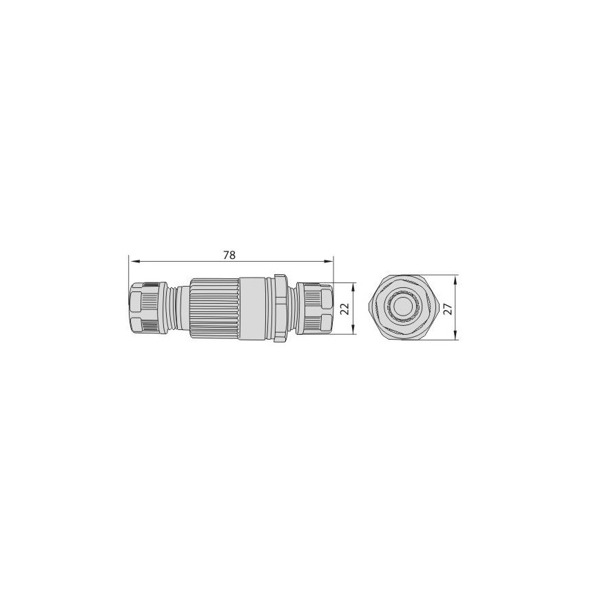 Propojovací konektor 16A/250V IP68