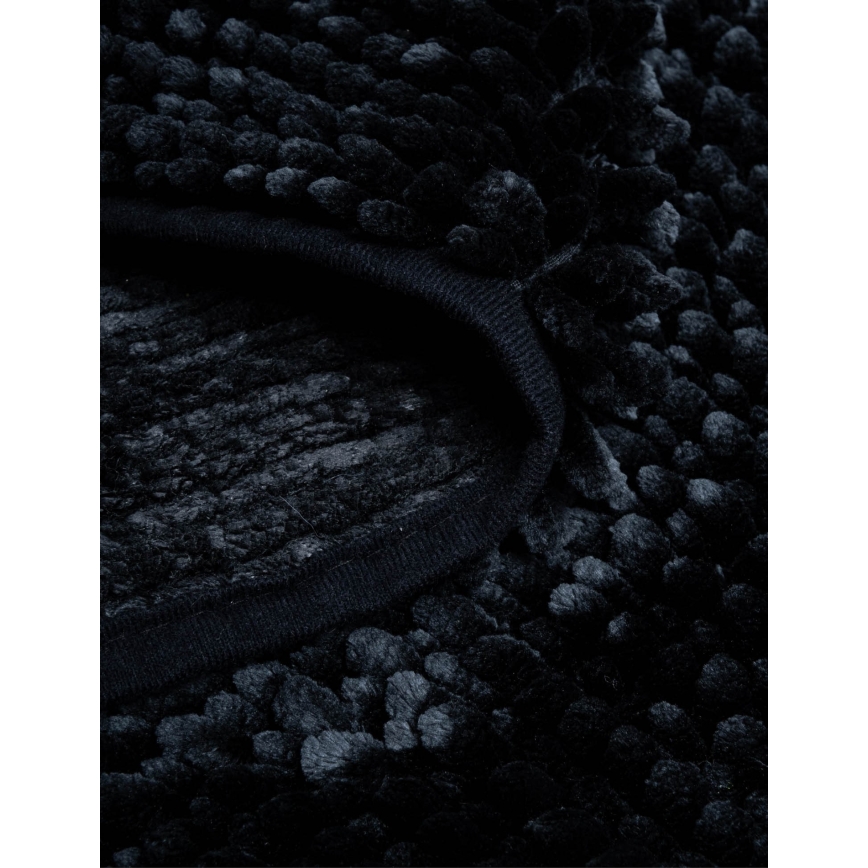 Protiskluzová koupelnová předložka CHENILLE 50x80 cm černá