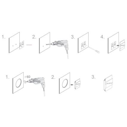 ProVero ID-1222 - LED osvětlení schodiště UNICO LED/1,2W/12V 3000K teplá bílá