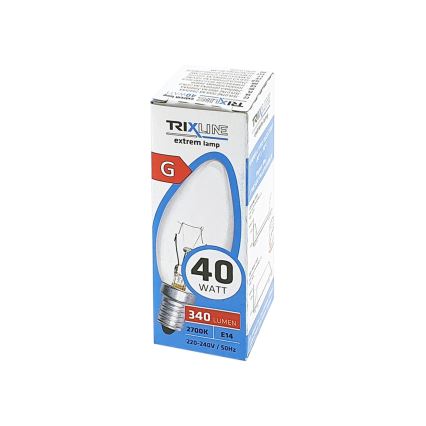 Průmyslová žárovka C35 E14/40W/230V 2700K
