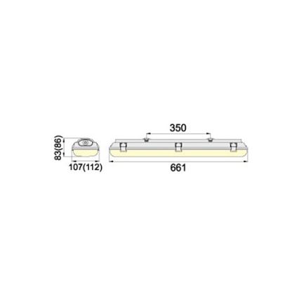 Průmyslové svítidlo HERMETICstar CX 60/2 T8 2xG13/9W/230V IP65