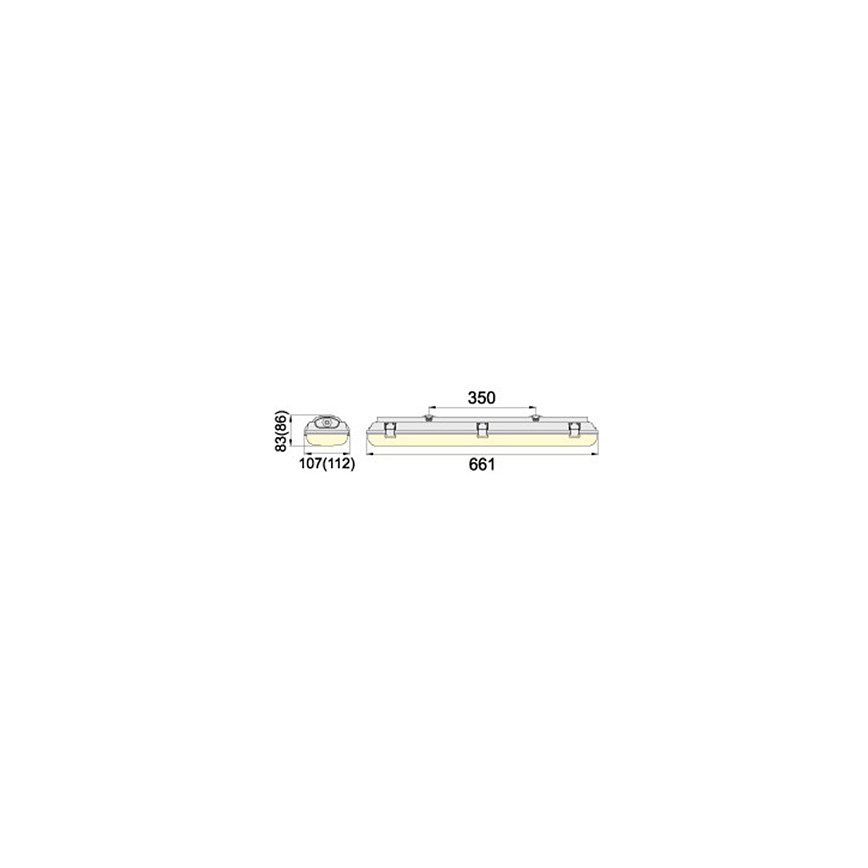 Průmyslové svítidlo HERMETICstar CX 60/2 T8 2xG13/9W/230V IP65