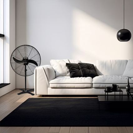 Průmyslový stojanový ventilátor 115W/230V pr. 66 cm černá