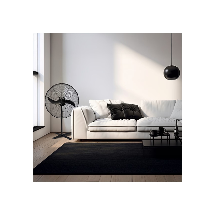 Průmyslový stojanový ventilátor 115W/230V pr. 66 cm černá