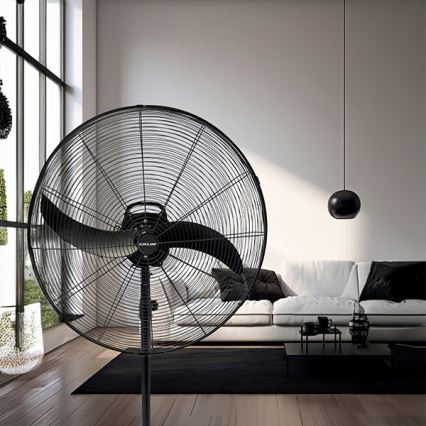 Průmyslový stojanový ventilátor 115W/230V pr. 66 cm černá