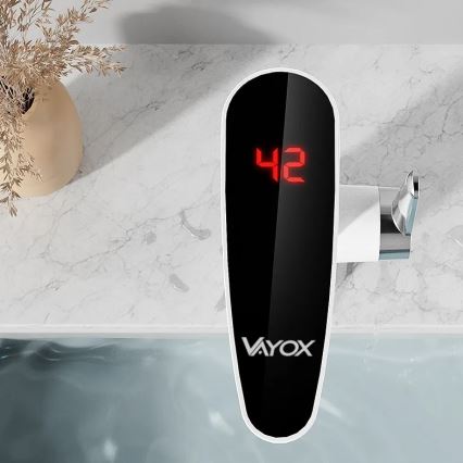 Průtokový ohřívač vody s LED displejem 3000W/230V IPX4 bílá