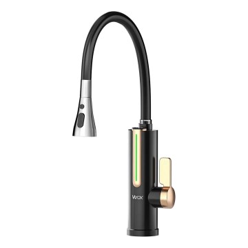 Průtokový ohřívač vody s LED displejem 3000W/230V IPX4 černá