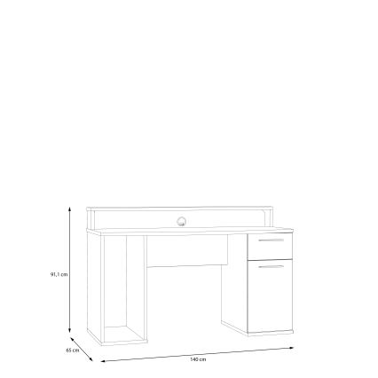 Psací stůl s podsvícením IVAR bílá