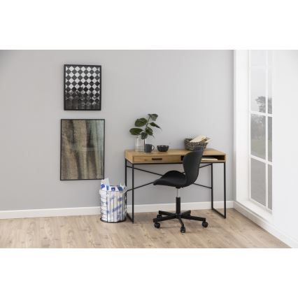 Psací stůl SARON 110x45 cm dub/černá