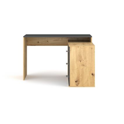 Psací stůl se zásuvkami a univerzálním rohem P/L JULES dub artisan/antracit
