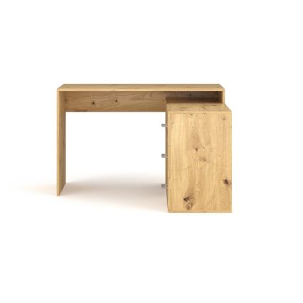 Psací stůl se zásuvkami a univerzálním rohem P/L JULES dub artisan