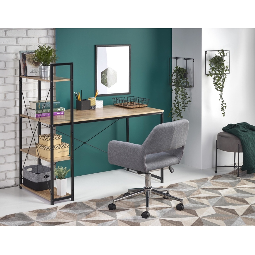 Psací stůl SERENOR 120x64 cm černá/dub sonoma