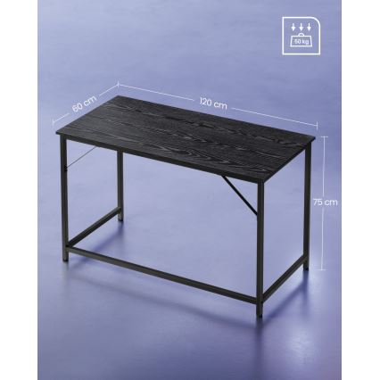 Psací stůl SOLEA 120x60 cm černá