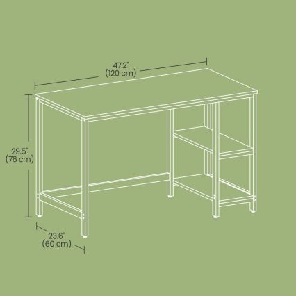 Psací stůl SOLEA 120x60 cm hnědá/černá