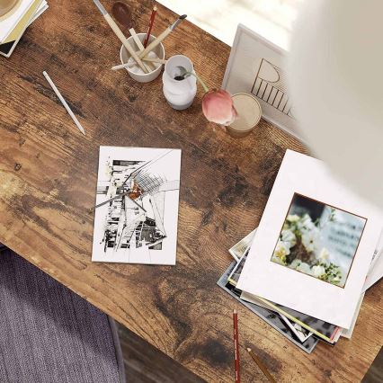 Psací stůl SOLEA 140x60 cm hnědá/černá