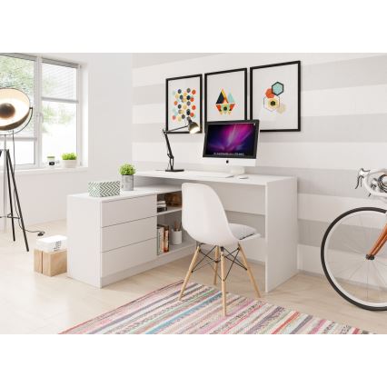 Psací stůl TUNGO 138x50 cm bílá