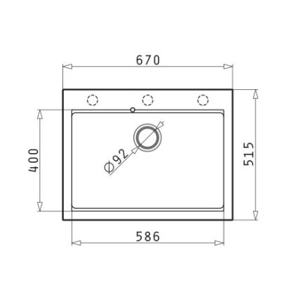 Pyramis 70094201 - Kuchyňský dřez SIROS 67x51,5 cm  granit/černá