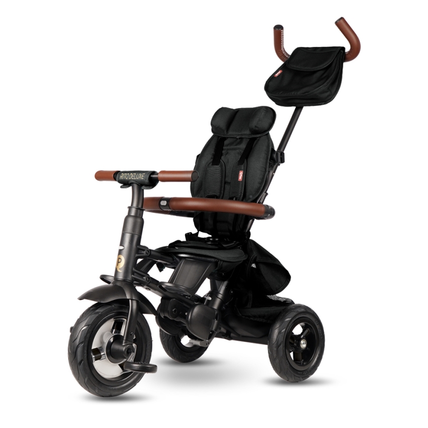 QPlay - Dětská tříkolka 6v1 RITO DELUXE (Limited special edition) černá