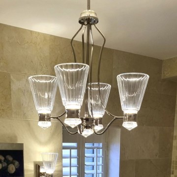 Quintiesse - LED Koupelnový lustr na tyči KAYVA LED/24W/230V IP44 lesklý chrom