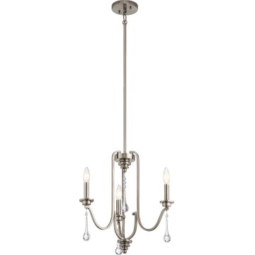 Quintiesse - Lustr na tyči KARLEE 3xE14/60W/230V pr. 45,7 cm matný chrom