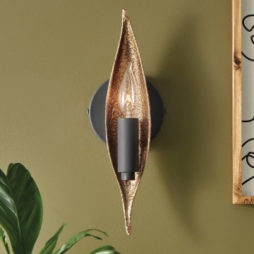 Quintiesse - Nástěnné svítidlo WILLOW 1xE14/40W/230V zlatá/černá