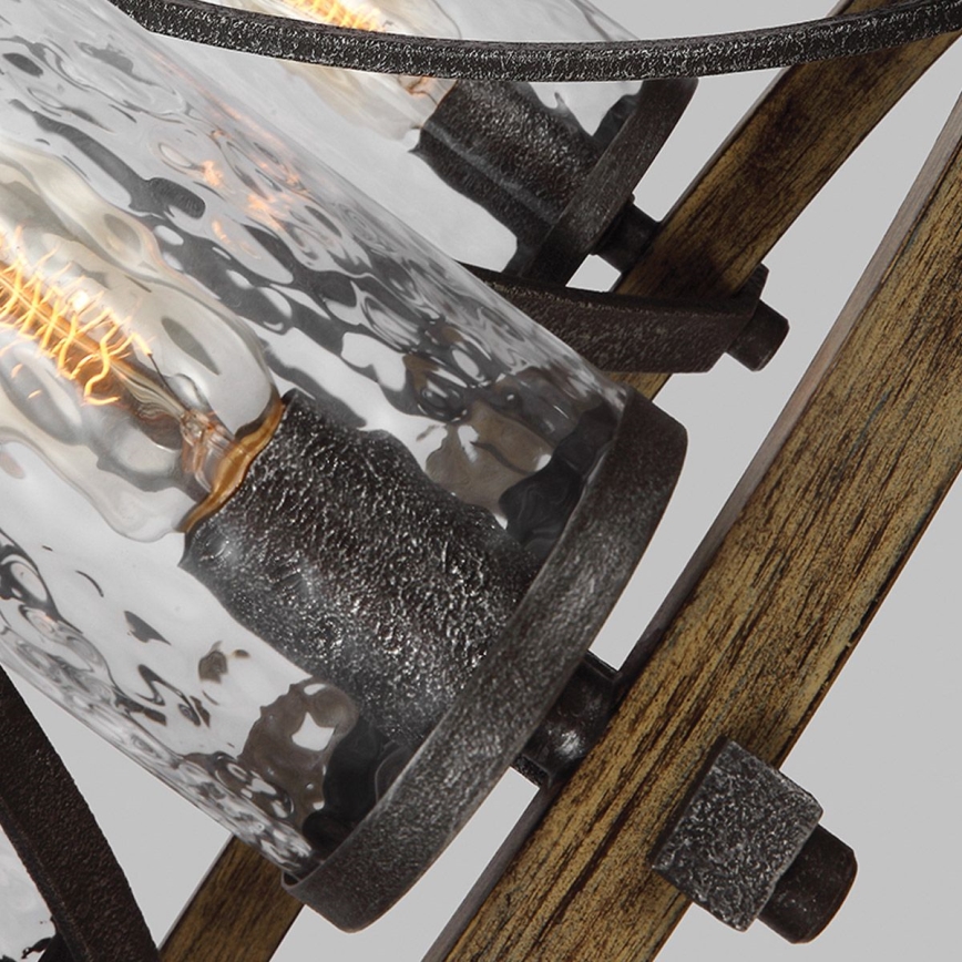 Quintiesse - Lustr na řetězu ANGELO 5xE27/60W/230V dekor dub