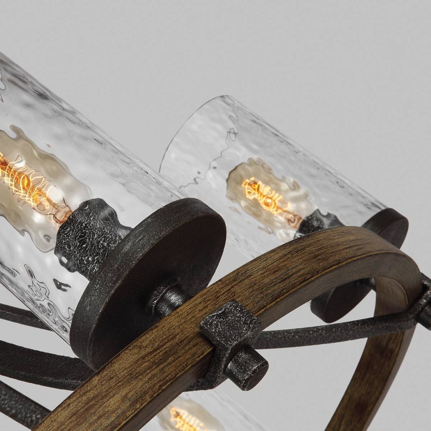 Quintiesse - Lustr na řetězu ANGELO 6xE27/60W/230V dekor dub