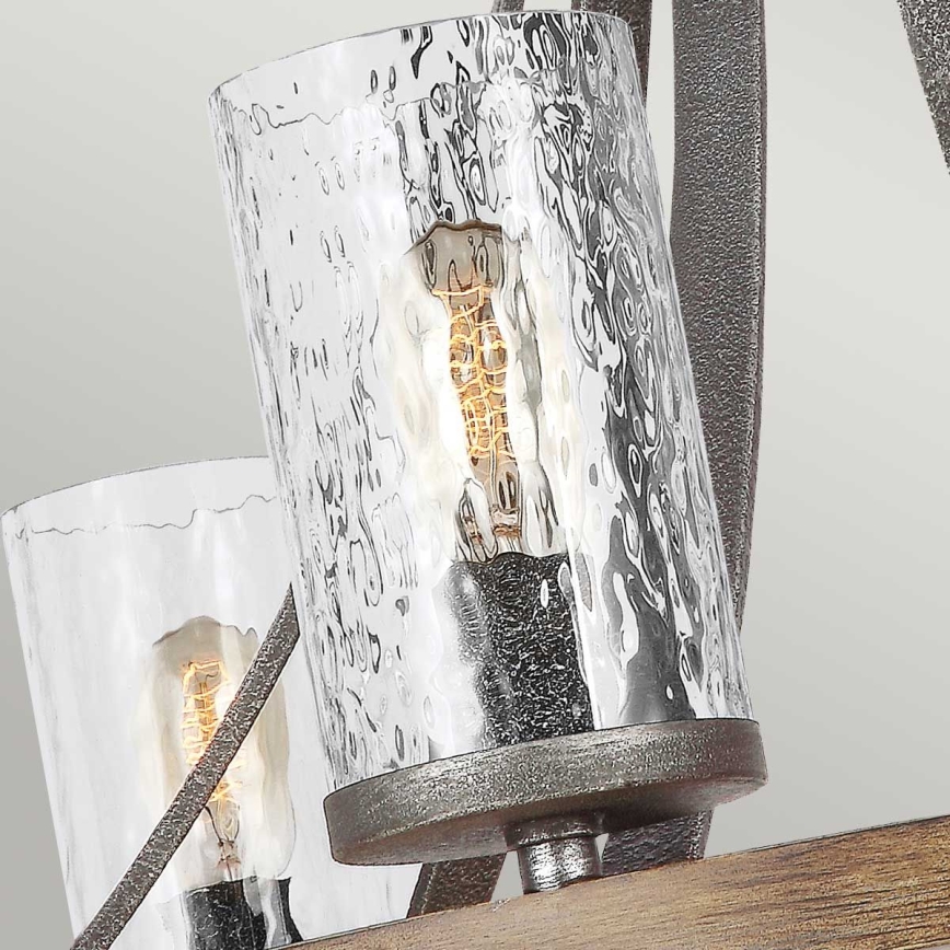 Quintiesse - Lustr na řetězu ANGELO 6xE27/60W/230V dekor dub