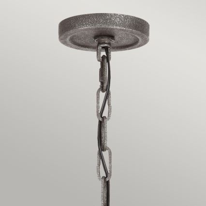 Quintiesse - Lustr na řetězu ANGELO 6xE27/60W/230V dekor dub