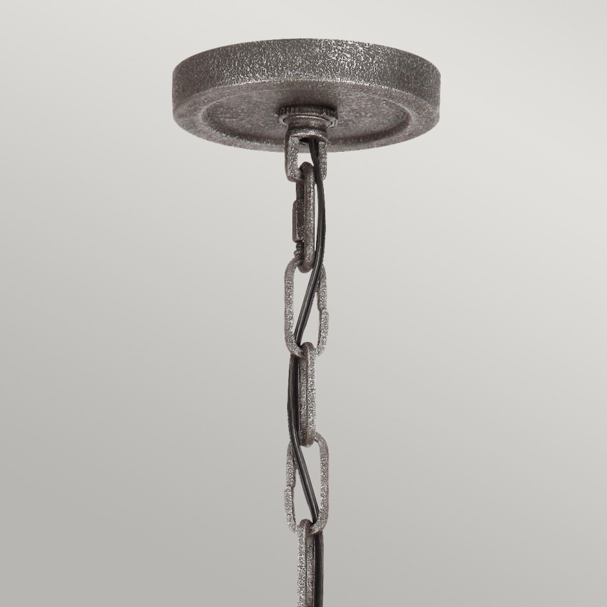 Quintiesse - Lustr na řetězu ANGELO 6xE27/60W/230V dekor dub