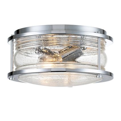 Quintiesse - Koupelnové stropní svítidlo ASHLAND 2xE27/60W/230V pr. 30,5 cm IP44 lesklý chrom
