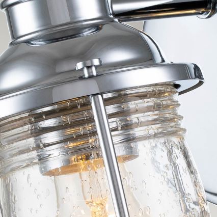 Quintiesse - Venkovní nástěnná lampa ASHLAND BAY 1xE27/60W/230V IP44 lesklý chrom