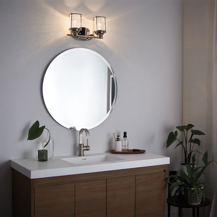 Quintiesse - Venkovní nástěnná lampa ASHLAND BAY 2xE27/60W/230V IP44 lesklý chrom