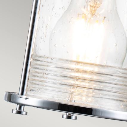 Quintiesse - Venkovní nástěnná lampa ASHLAND BAY 3xE27/60W/230V IP44 lesklý chrom