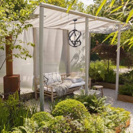 Quintiesse - Venkovní lustr na řetězu BLACKSMITH 3xE14/40W/230V pr. 40,7 cm IP44 černá