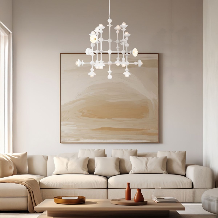 Quintiesse - Lustr na tyči CADENCE 18xE14/40W/230V bílá