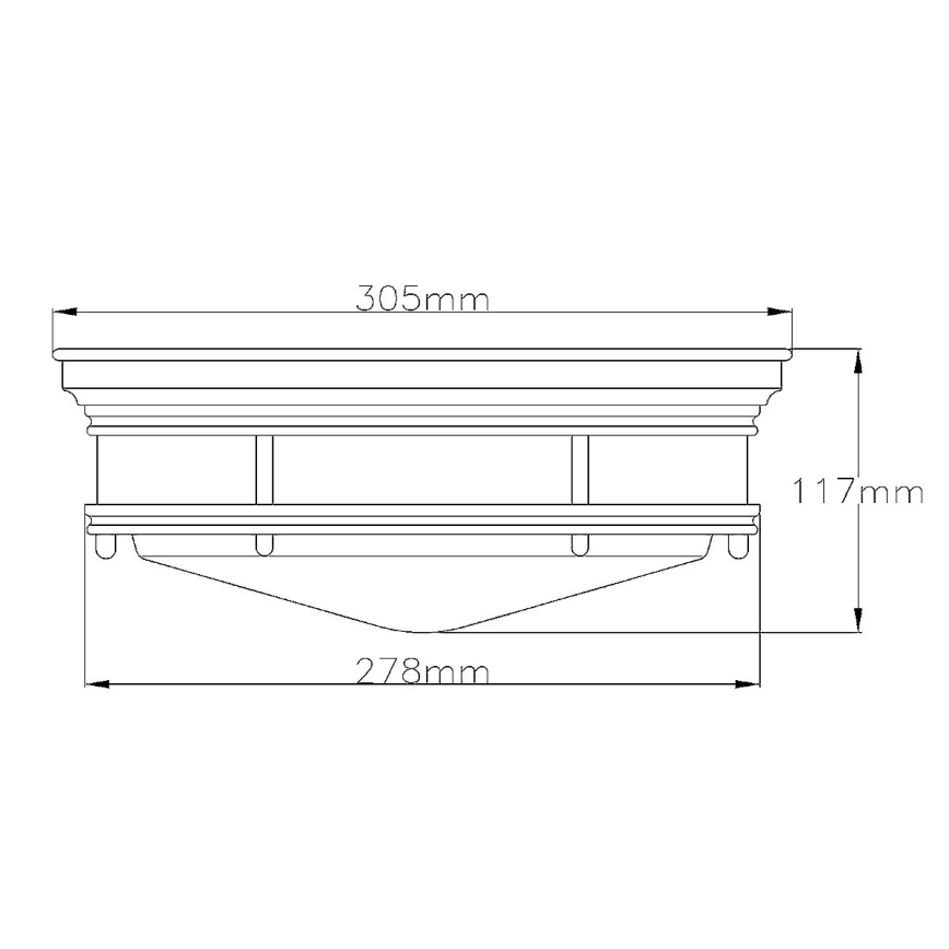 Quintiesse - Venkovní stropní svítidlo HADRIAN 2xE27/40W/230V pr. 30,5 cm IP44 matný chrom