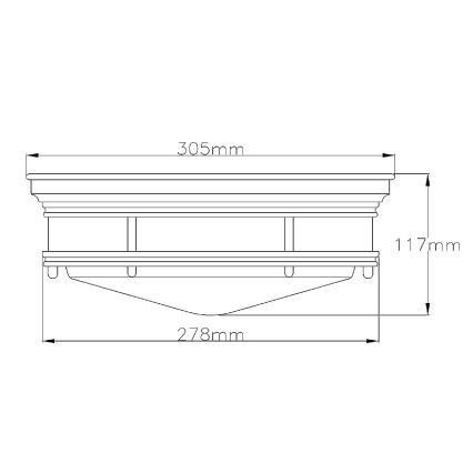 Quintiesse - Venkovní stropní svítidlo HADRIAN 2xE27/40W/230V pr. 27,8 cm IP44 lesklý chrom