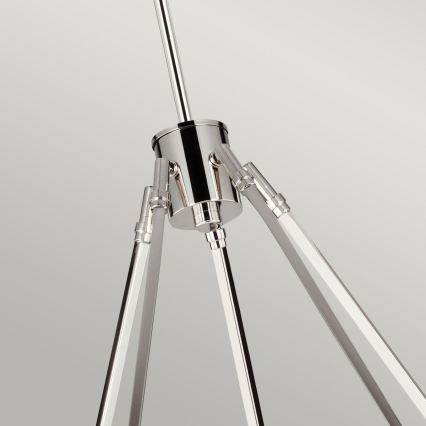 Quintiesse - Lustr na tyči HARPER 5xE14/60W/230V pr. 77,5 cm lesklý chrom/kouřová