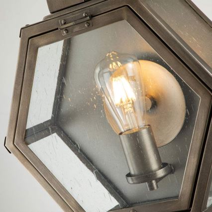 Quintiesse - Venkovní nástěnné svítidlo HEATH M 1xE27/60W/230V IP44 bronzová