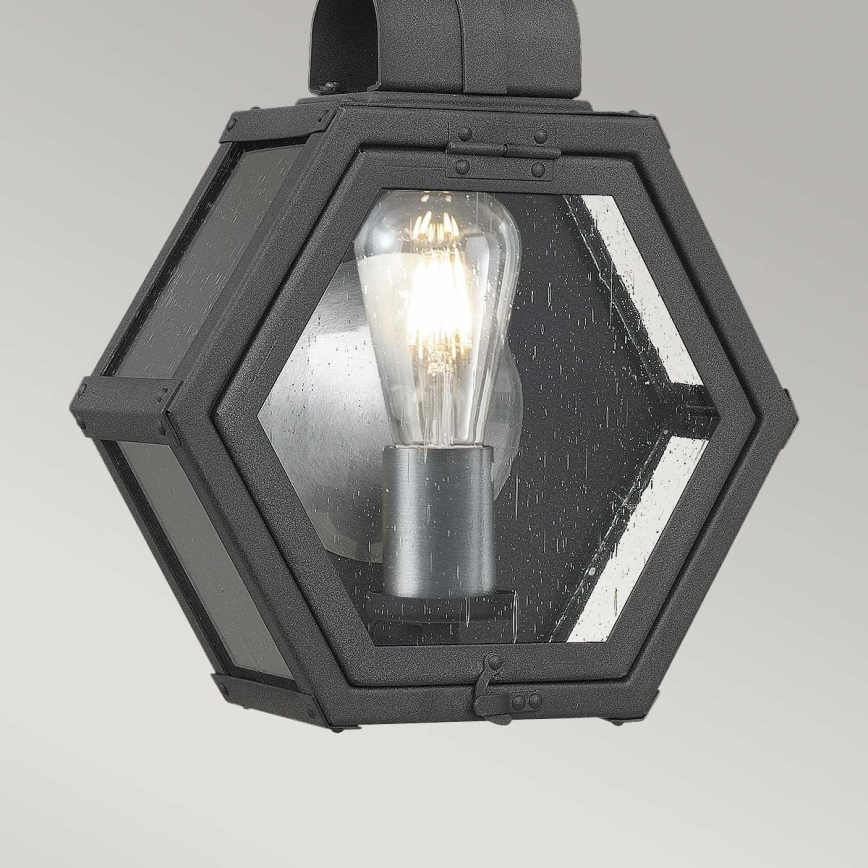 Quintiesse - Venkovní nástěnné svítidlo HEATH S 1xE27/60W/230V IP44 černá