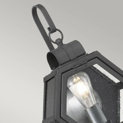 Quintiesse - Venkovní nástěnné svítidlo HEATH S 1xE27/60W/230V IP44 černá