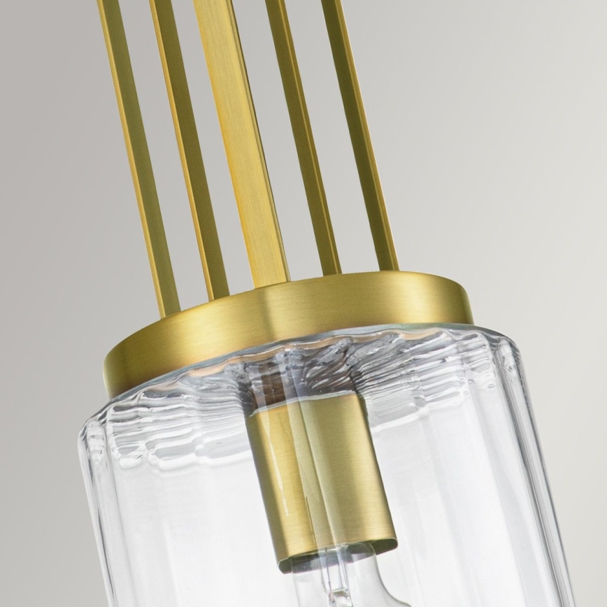 Quintiesse - Lustr na tyči KIMROSE 1xE27/60W/230V pr. 17,8 cm zlatá