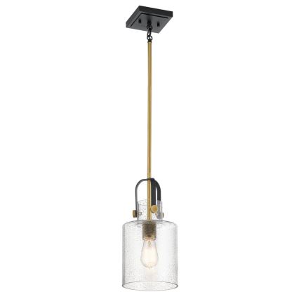 Quintiesse - Lustr na tyči KITNER 1xE27/60W/230V pr. 18 cm zlatá/černá