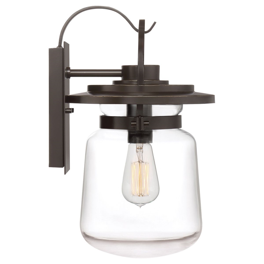 Quintiesse - Venkovní nátěnná lampa LASALLE M 1xE27/60W/230V IP44 bronzová
