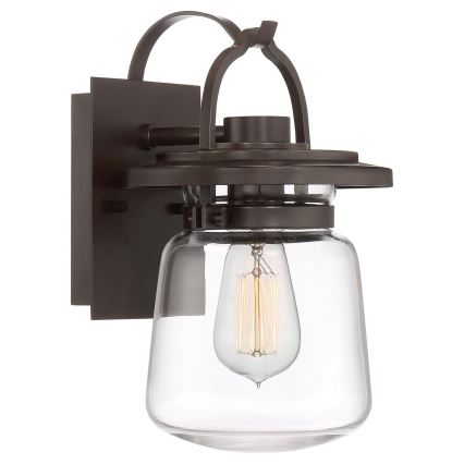 Quintiesse - Venkovní nástěnná lampa LASALLE S 1xE27/60W/230V IP44 bronzová