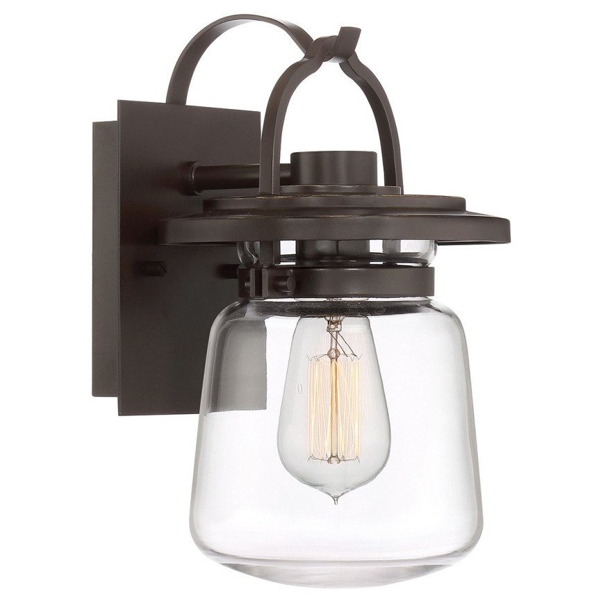 Quintiesse - Venkovní nástěnná lampa LASALLE S 1xE27/60W/230V IP44 bronzová