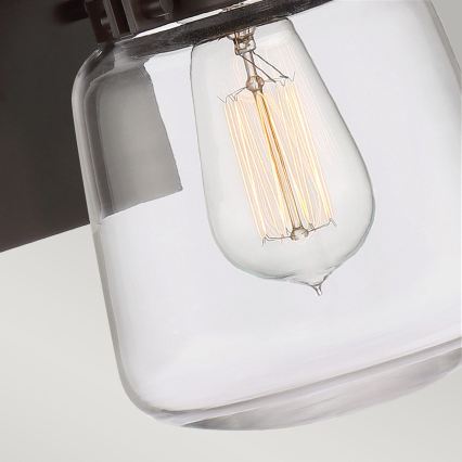 Quintiesse - Venkovní nástěnná lampa LASALLE S 1xE27/60W/230V IP44 bronzová