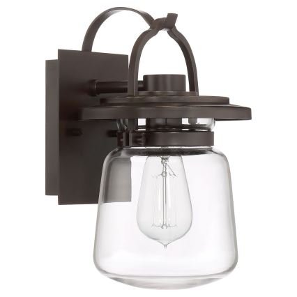 Quintiesse - Venkovní nástěnná lampa LASALLE S 1xE27/60W/230V IP44 bronzová