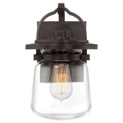 Quintiesse - Venkovní nástěnná lampa LASALLE S 1xE27/60W/230V IP44 bronzová